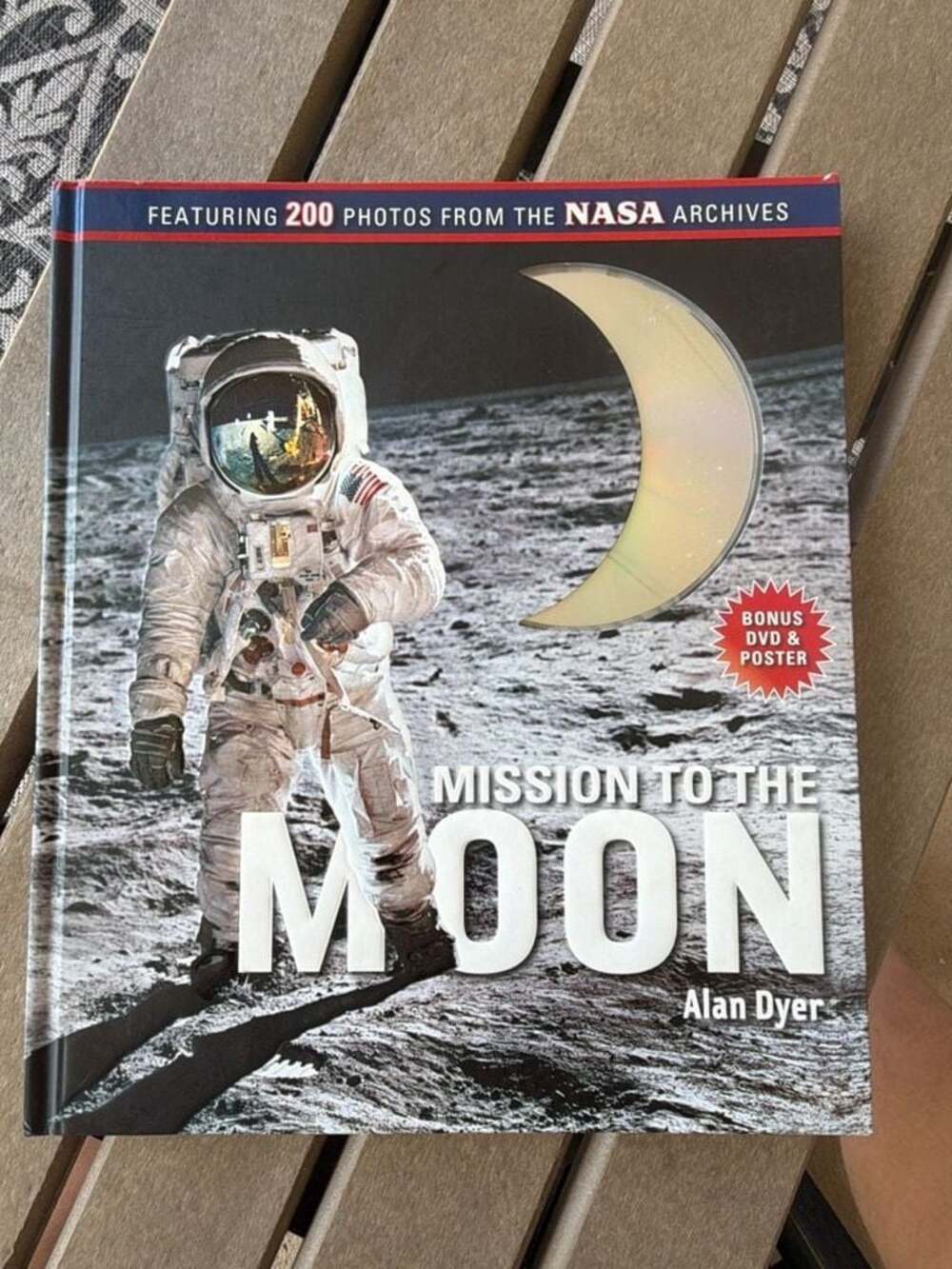 Mission to the Moon by Alan Dyer Hardcover Book with Bonus DVD & Poster